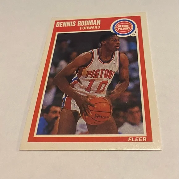 Dennis Rodman 1989 Fleer Basketball Card # 49 Vintage Collectible - Picture 3 of 3